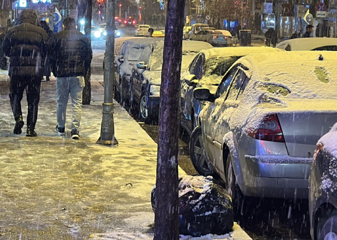 Şehir beyaza büründü